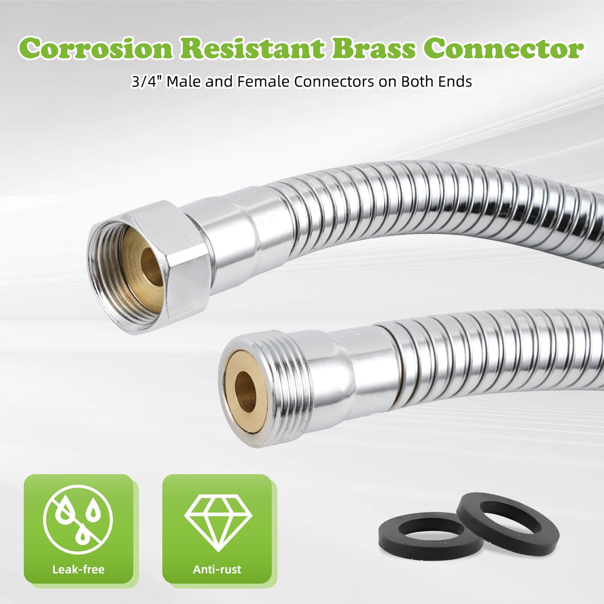 iFealClear garden hose extension 1 foot showing easy reach for hard-to-access spigots