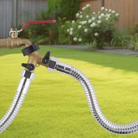 iFealClear multi-purpose outdoor hose use across plants, car cleaning, and roof washing