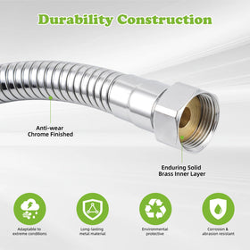 iFealClear solid brass faucet connector close-up highlighting durable, leak-resistant threading