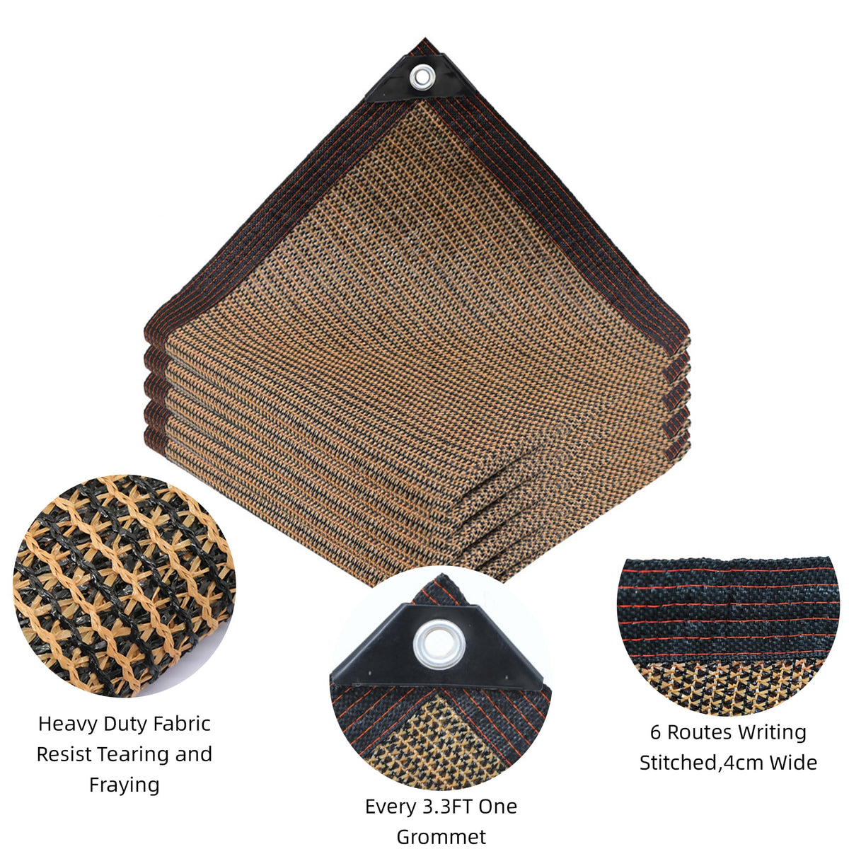 Ifory outdoor mocha shade net blends with yard aesthetics while reducing heat.