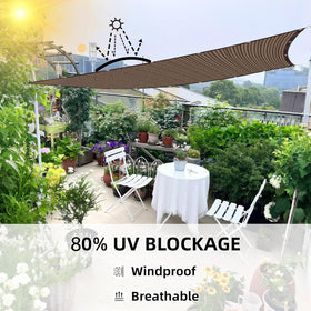 Ifory shade cloth demonstrates 80 percent UV blocking capability for sun protection.