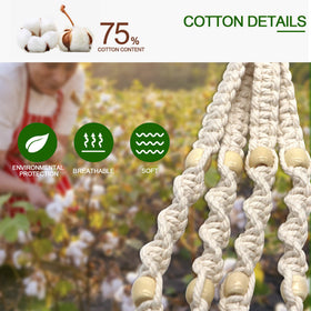 IGaiety macrame hanger handmade weave with sturdy support.
