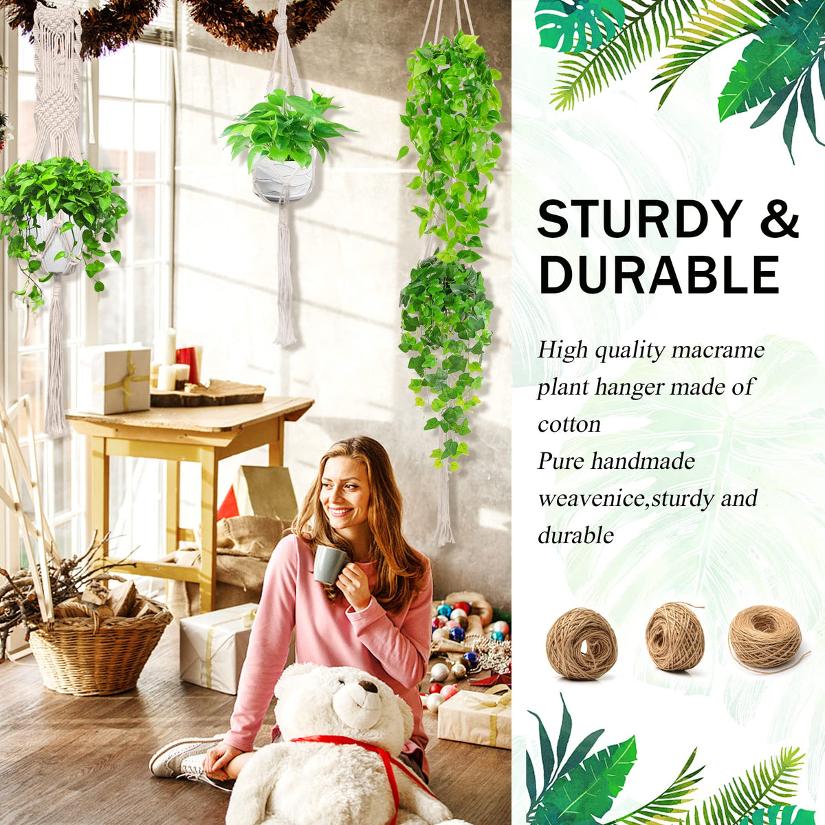 IGaiety Macrame Plant Hanger gift-ready packaging for plant lovers
