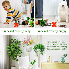 IGaiety Macrame Plant Hanger varied lengths for different pots