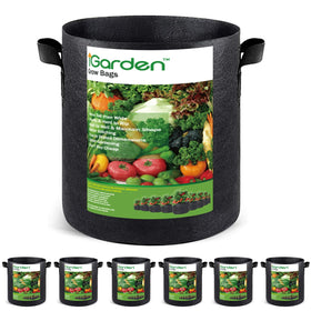 IGarden tall 10-gallon grow bag front view with sturdy handles for easy transport