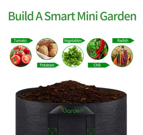 IGarden six-pack grow bags ready for outdoor garden use