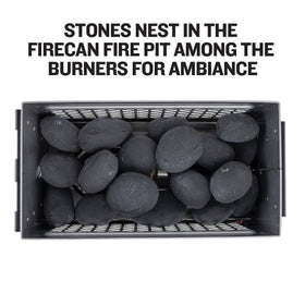 Ignik Moon Rocks provide variable flames for a natural campfire look