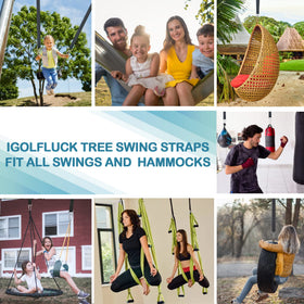 Igolfluck hammock-compatible straps widen outdoor seating options.