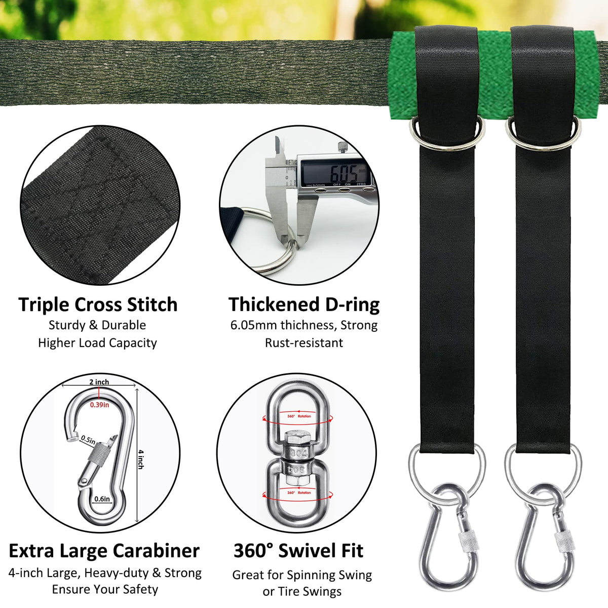 Igolfluck tree protector sleeve protecting branches for longer strap life.