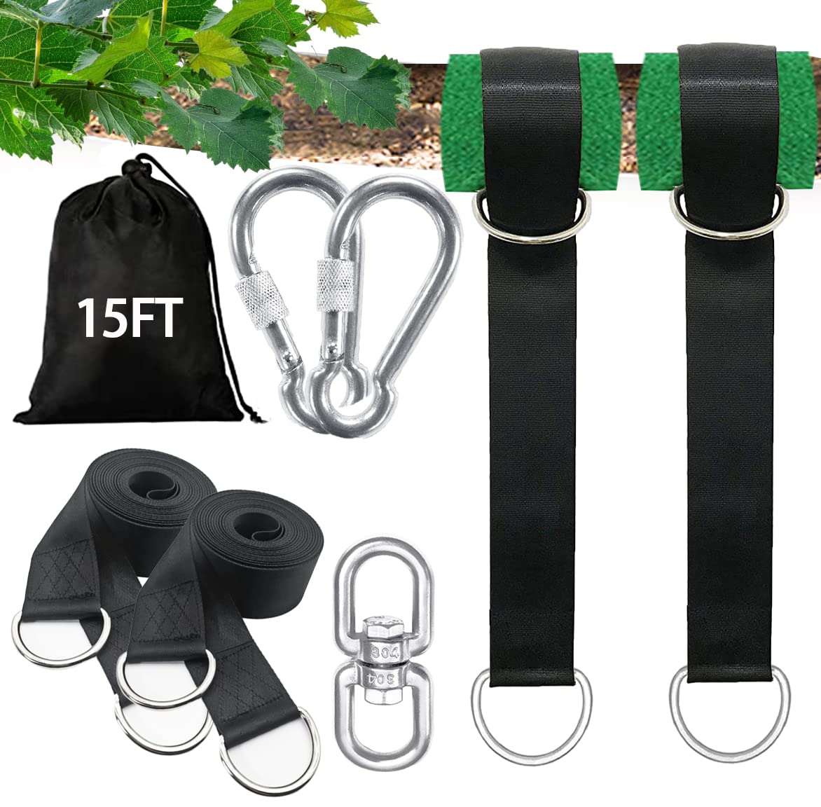 Igolfluck tree swing straps attachment for secure, stable swing setup.