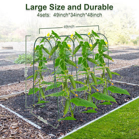 iGreely garden trellis with accessories supports cucumbers, tomatoes, and peppers.