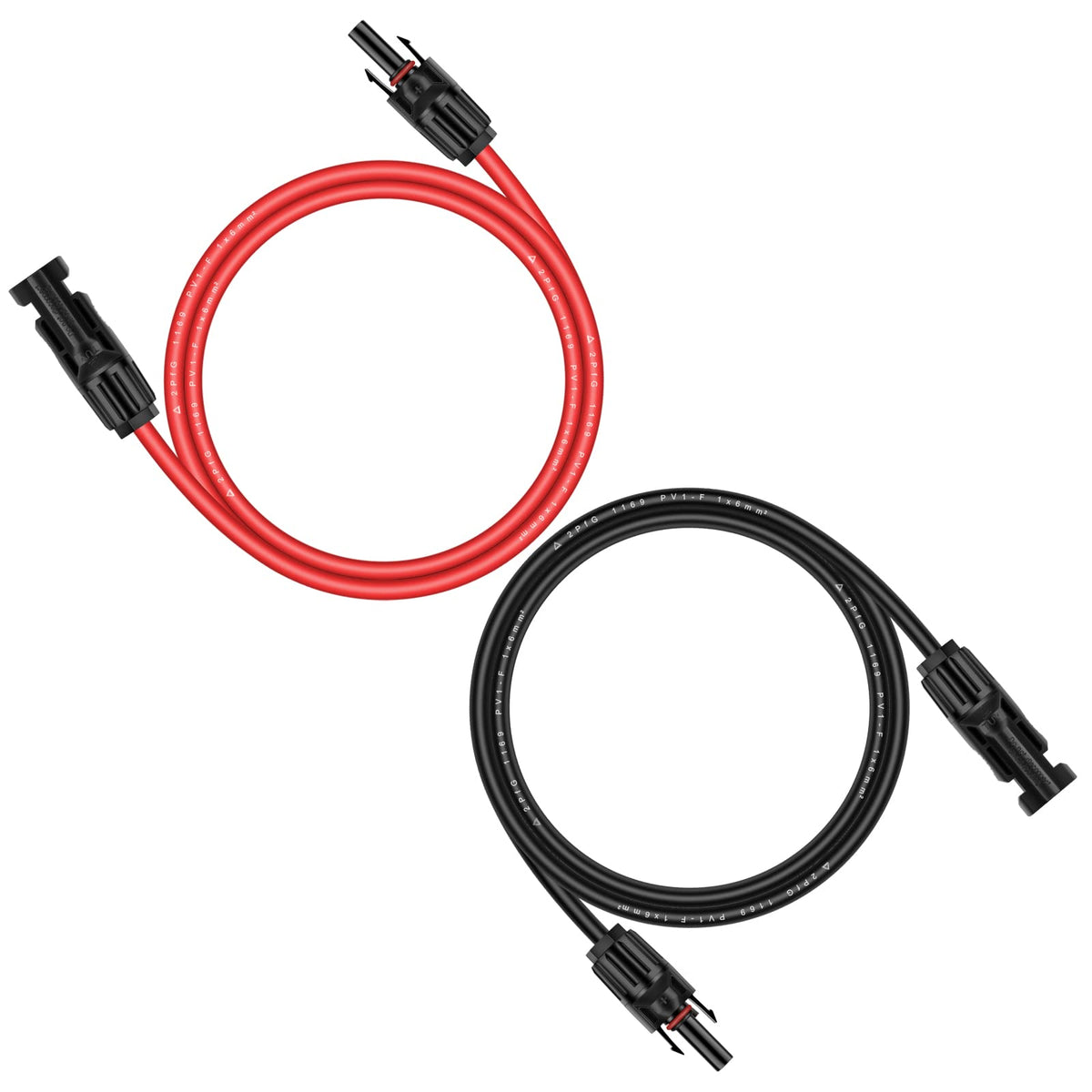 iGreely black 6ft solar extension cable with male-female connectors for outdoor use