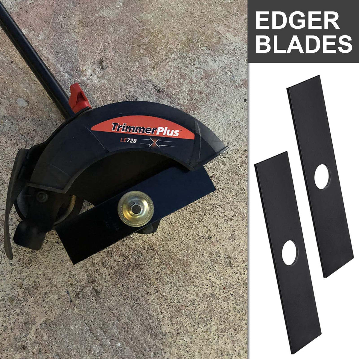 iGreely edger blades in use deliver clean edges around sidewalks