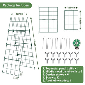 iGreely heavy duty trellis folded frame ready for compact storage after season