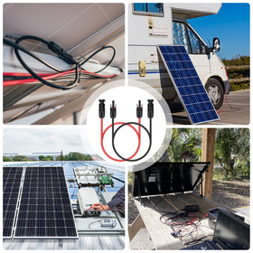 iGreely outdoor solar installation example with red/black cables