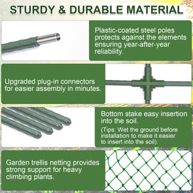 iGreely U-shaped trellis demonstrates space-saving design for dual-sided climbing plants.