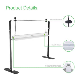 iGrowtek iron frame grow light with sturdy construction.