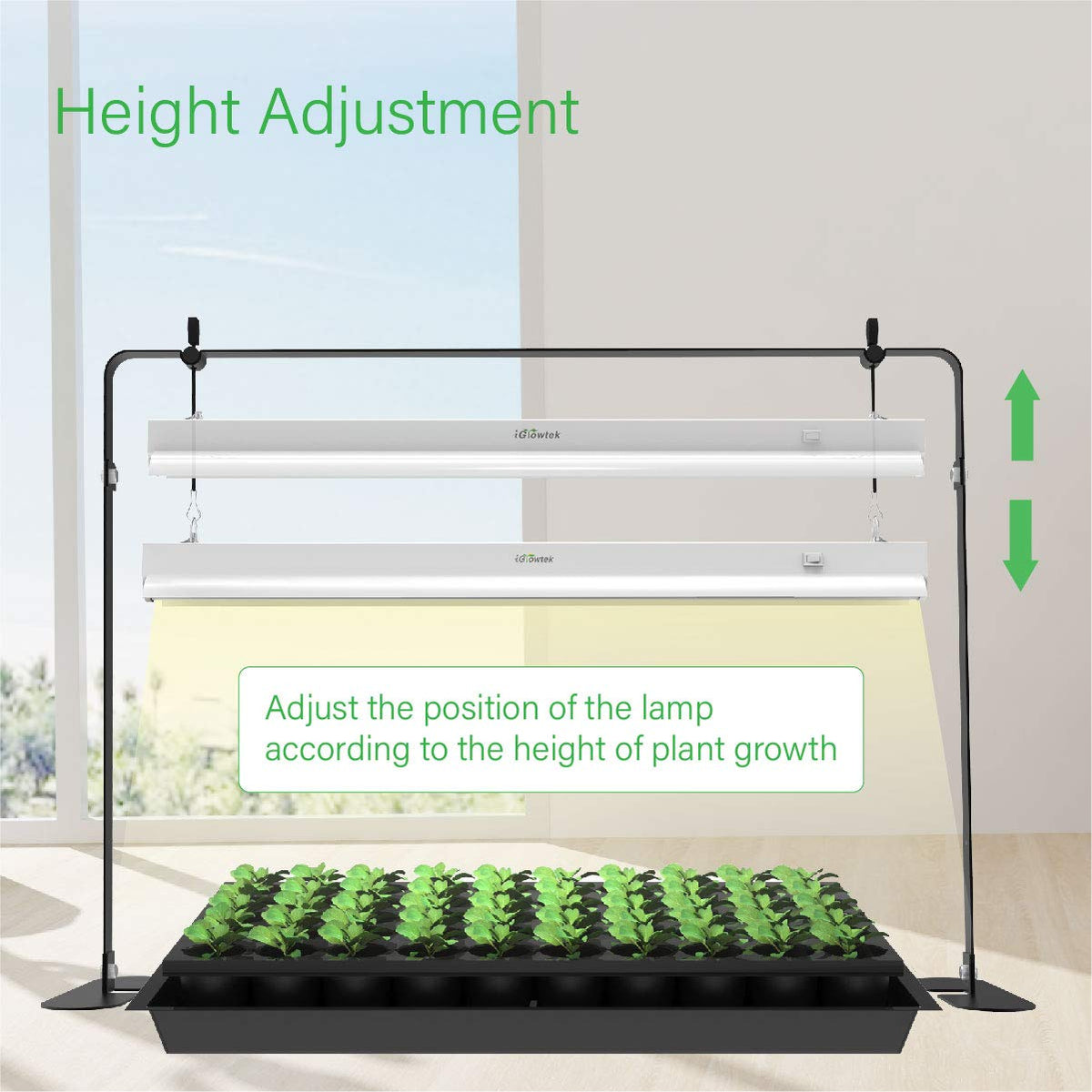 iGrowtek wide reflector for maximum coverage over multiple plants.