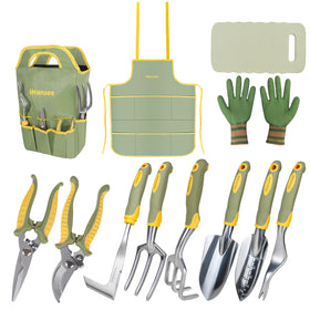 iHansee 12-piece garden tool set — durable aluminum tools for easy gardening tasks