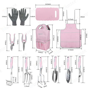 iHansee aluminum hand tools in pink offer rust resistance for durable gardening