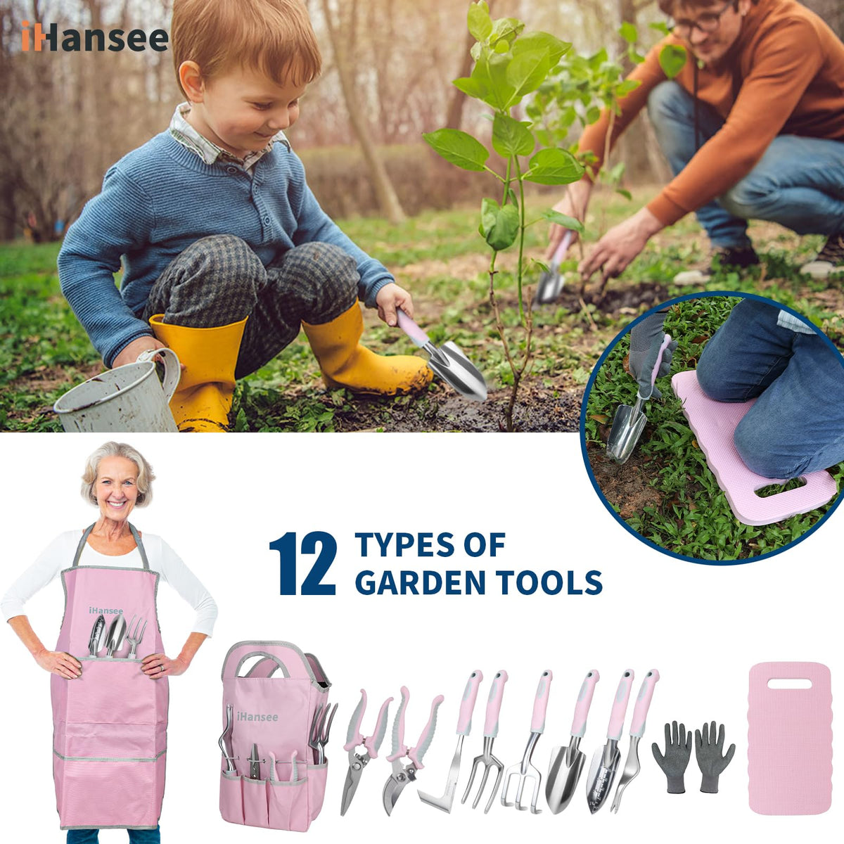 iHansee crack weeder and weeding tool in use for weed removal