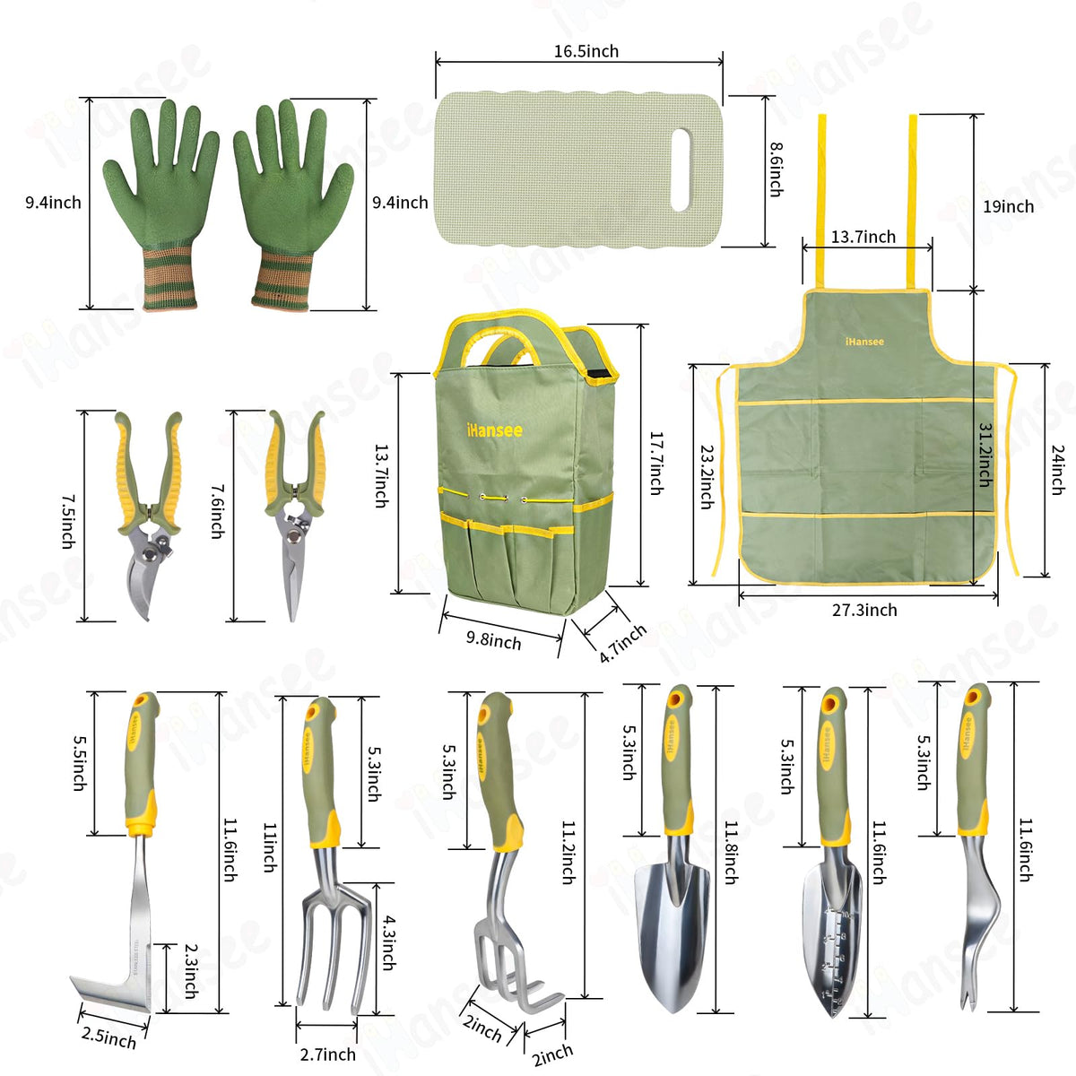 iHansee garden apron — protect clothing while keeping tools within reach