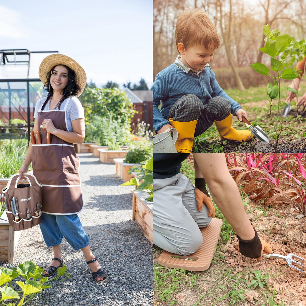 iHansee brown tool set is a thoughtful gift for garden lovers.