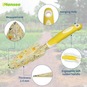 iHansee gift-ready yellow garden tool set in a box.