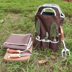 iHansee eight external pockets keep tools reachable at a glance.