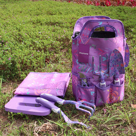 iHansee purple tool bag close-up, durable storage for tools.
