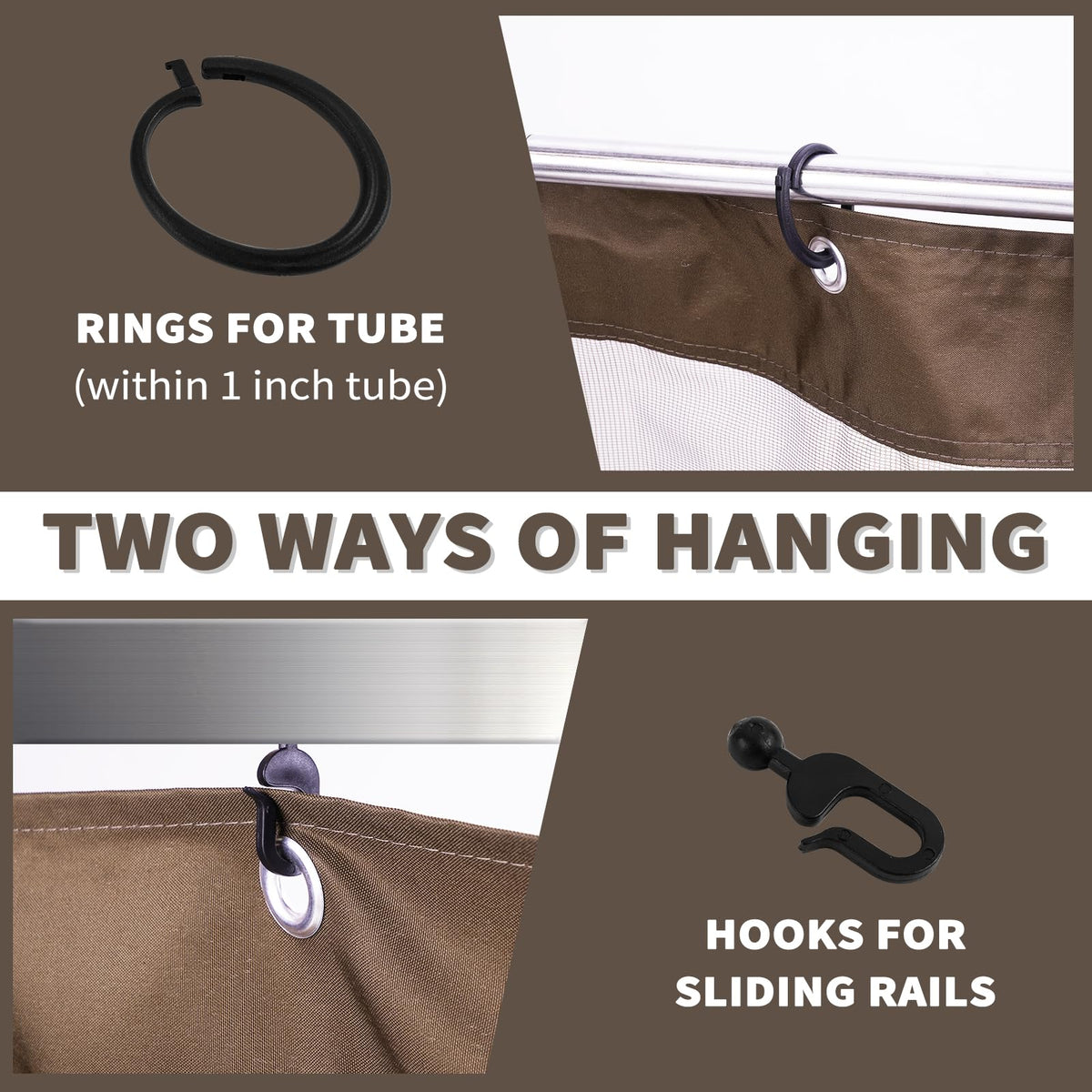 Iheqard 10x10 netting suits patios and gardens in cozy coffee shade.