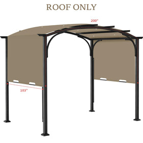 Iheqard canopy measures 200 by 103 inches for accurate sizing.