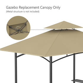 Iheqard khaki canopy color enhances backyard aesthetics