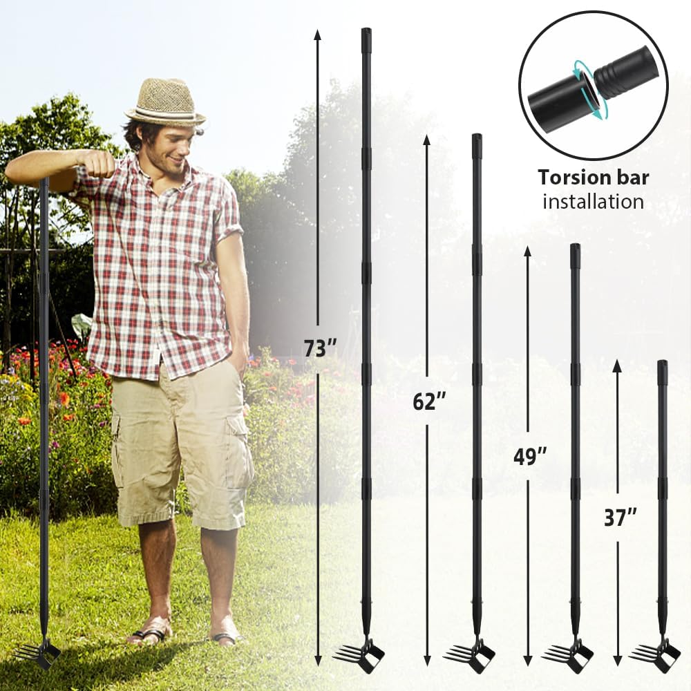 Ihomepark soil loosening action improves aeration for healthier soil.