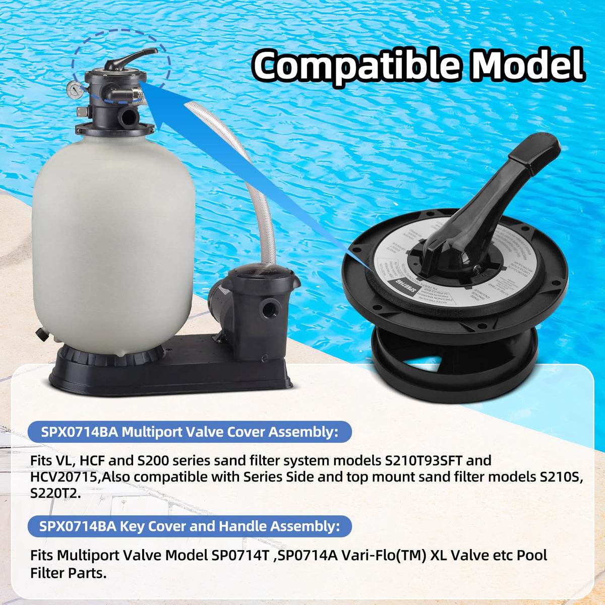IHOUMEX SPX0714BA black ABS body for durable pool valve part