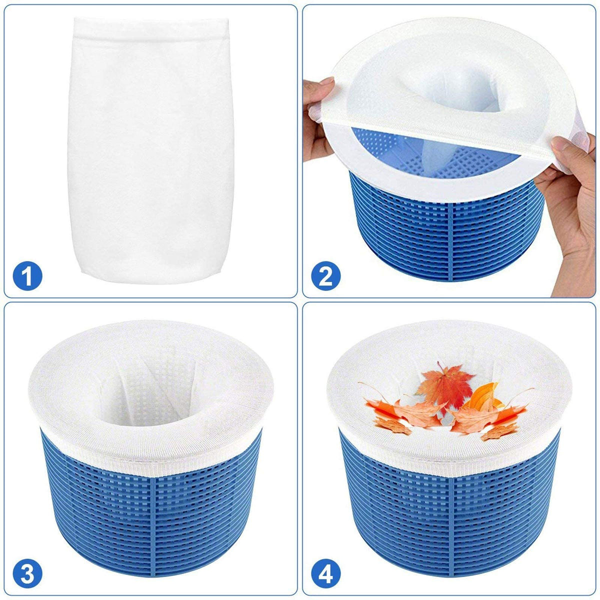 IIIHAT elastic skimmer socks stretchy and easy to install on most pumps