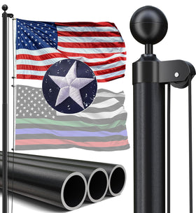 IIOPE 20ft heavy-duty flag pole for durable outdoor display.