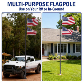 IIOPE all-in-one RV flag kit ready for travel adventures.