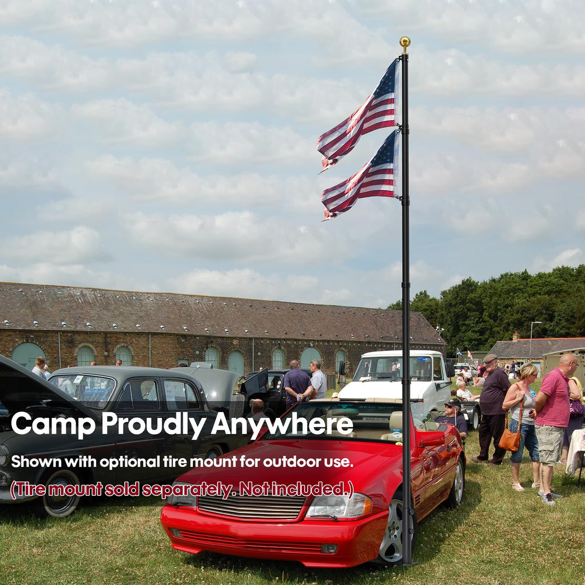 IIOPE dual-flag anti-wrap design prevents tangling during windy days.