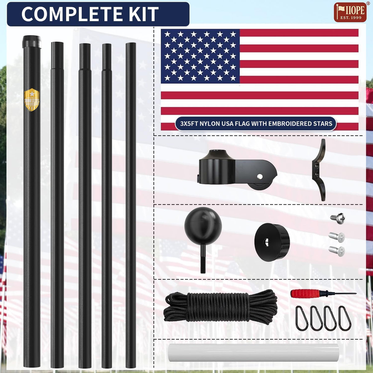 IIOPE patriotic gift flag pole for meaningful celebrations.
