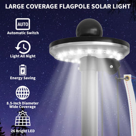 IIOPE 8.5-inch solar light with 26 LEDs for bright night illumination