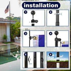 IIOPE patriotic gift-ready flag pole for special occasions.