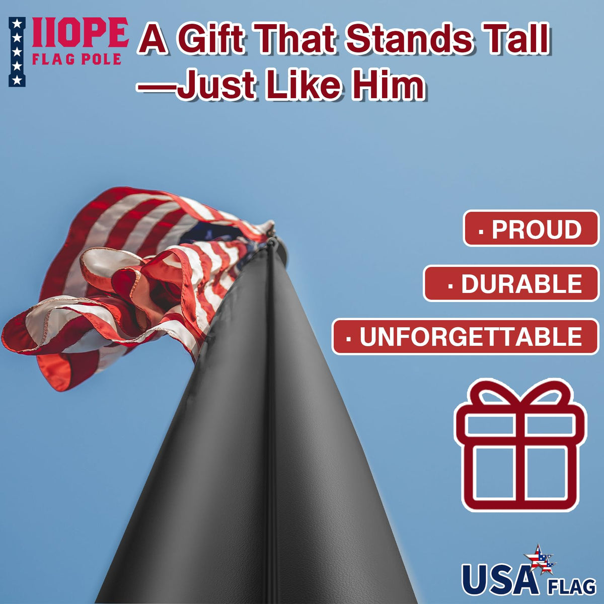 IIOPE USA flag included for immediate patriotic display.
