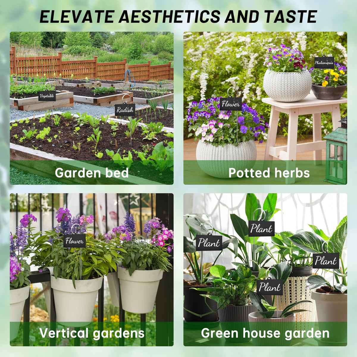 IKELY labels help organize plant species in the garden