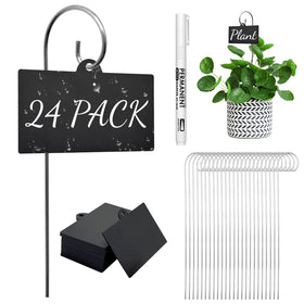 IKELY plant labels 24-pack for clear garden labeling in outdoor beds
