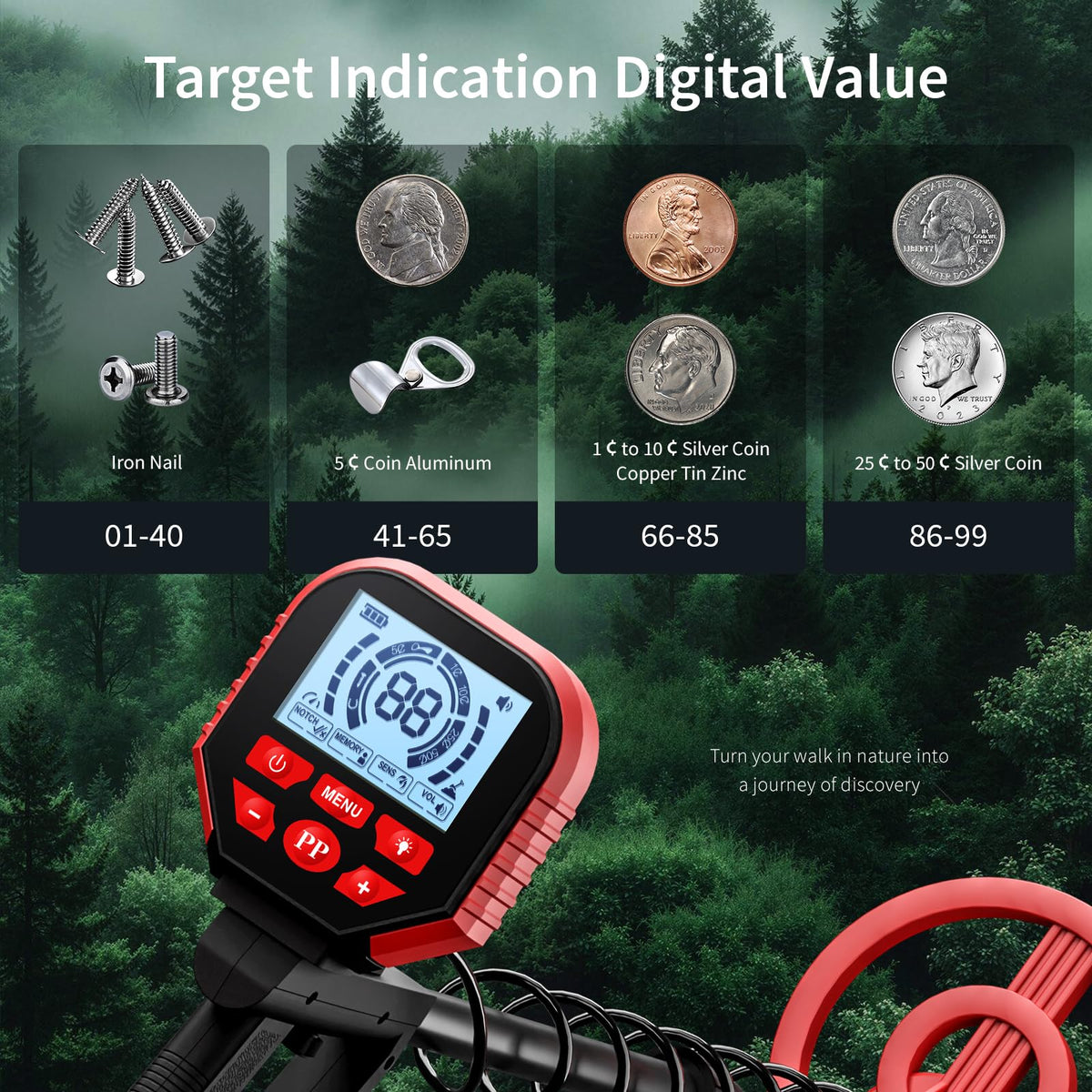 ikuu metal detector ergonomic handle reducing arm fatigue during hunts.