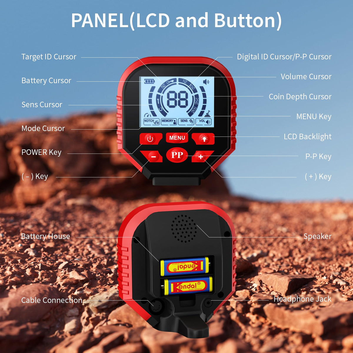 ikuu metal detector IP68 waterproof coil for beach or river treasure hunting.