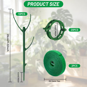 IKKAB discreet green stakes match foliage for invisible support.