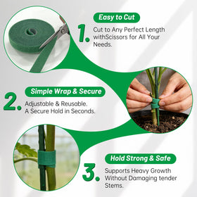 IKKAB pothos climbing stake setup with velcro ties.