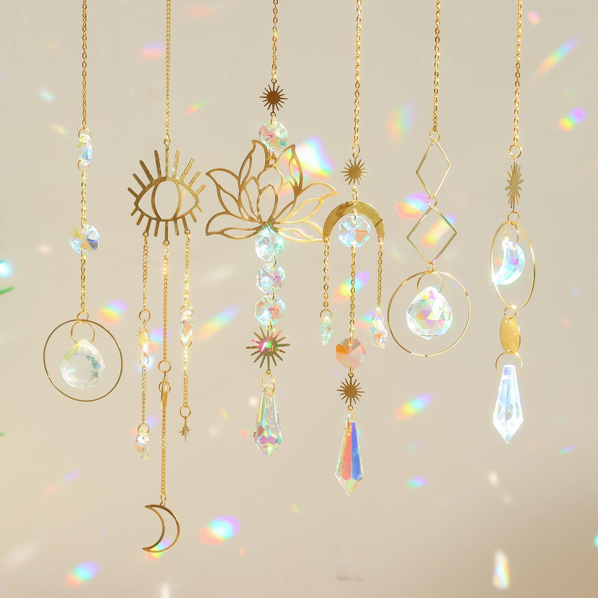 ilclviz christmas tree suncatcher decor brings twinkling color.
